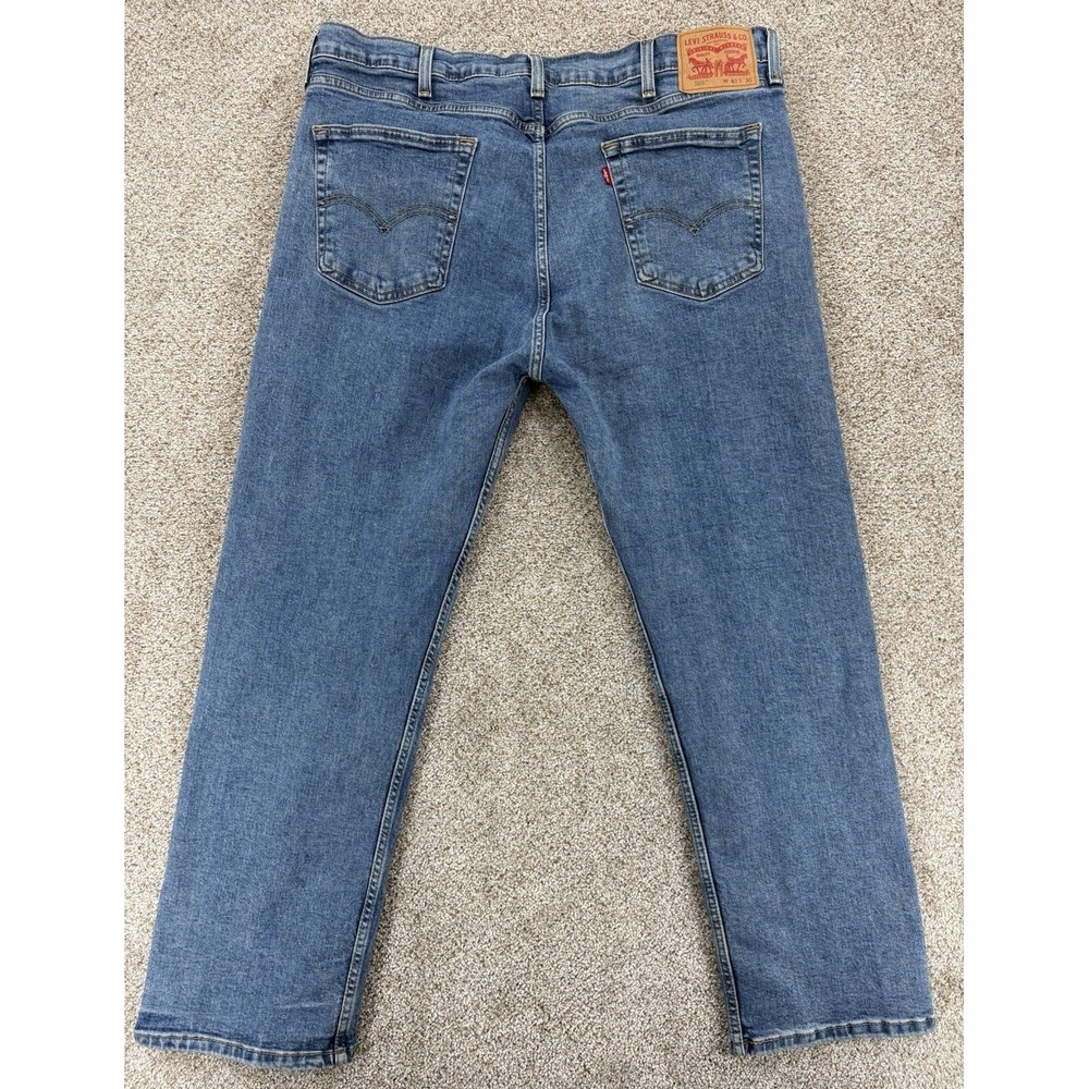 Levi's 505 Jeans Men's 40x30 Blue Medium Wash Flex Denim‎ Regular Straight Leg - Picture 2 of 11